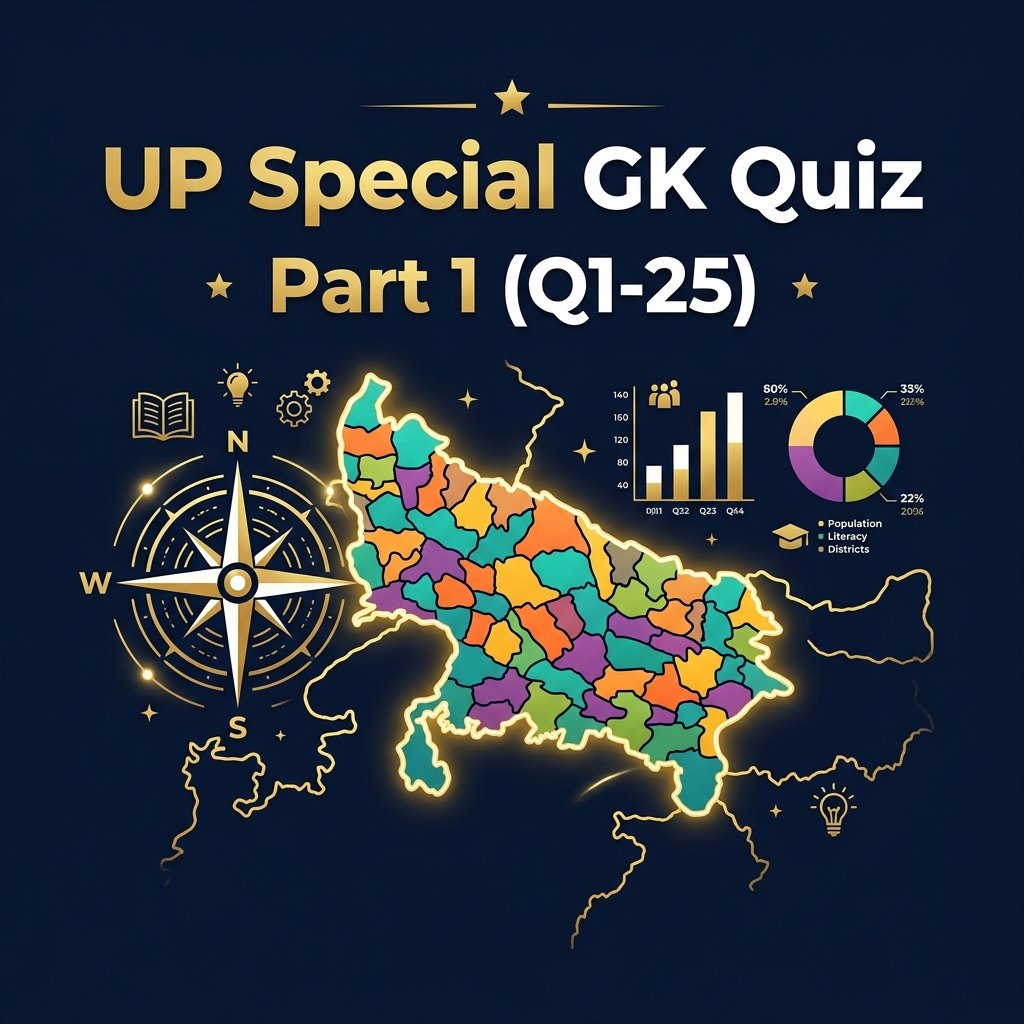 UP Special GK Interactive Quiz - Part 1 (Q1-25) | UP Police & UPSSSC Prep