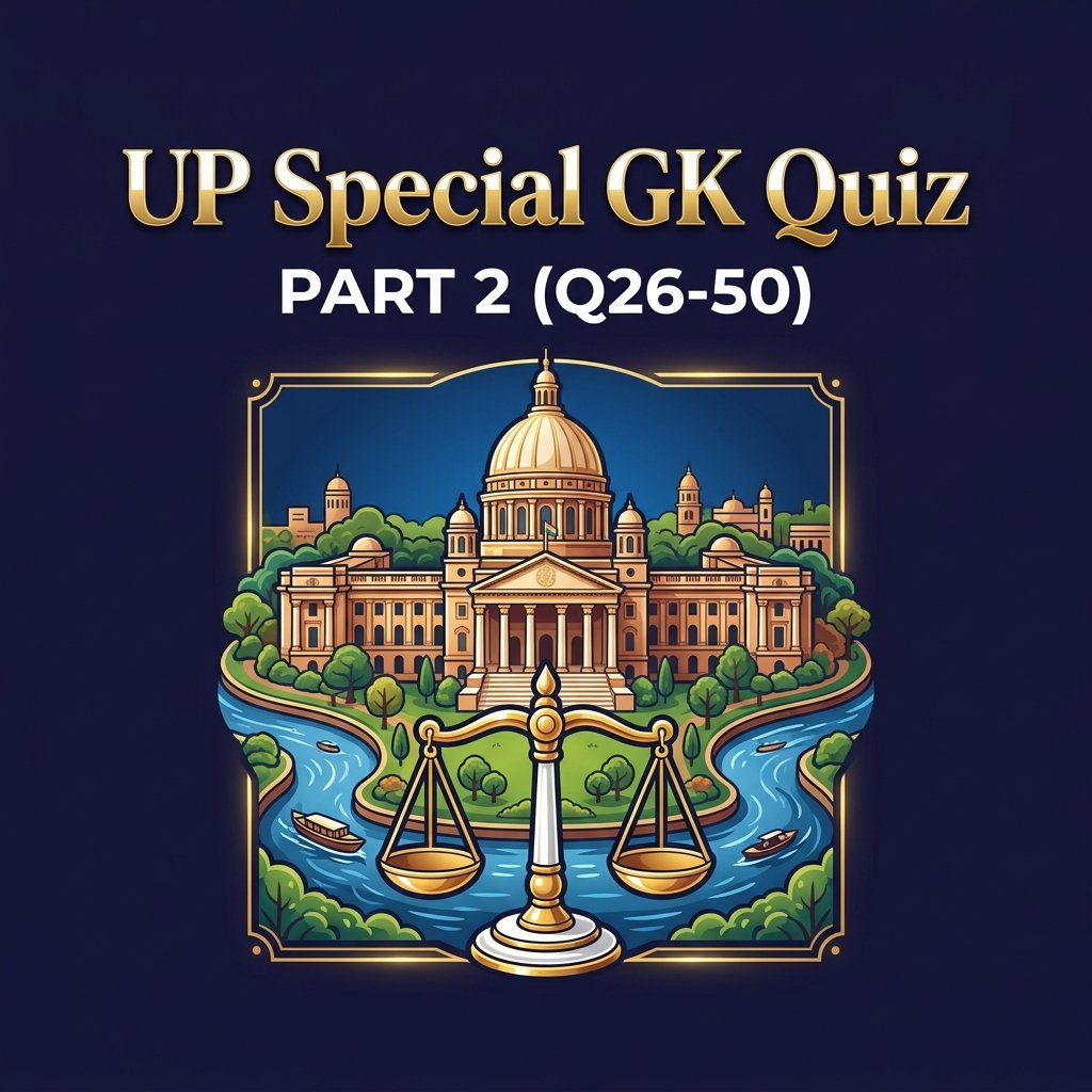 UP Special GK Interactive Quiz - Part 2 (Q26-50) | UP Police & UPSSSC Prep