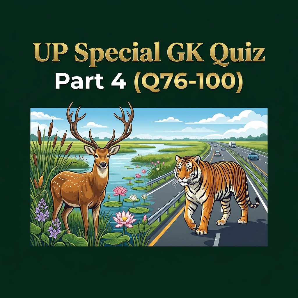 UP Special GK Interactive Quiz - Part 4 (Q76-100) | UP Police & UPSSSC Prep