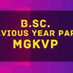 B.Sc. | Previous year paper | MGKVP