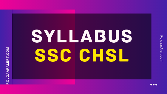 SSC Chsl Syllabus