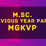 M.Sc. | Previous year paper | MGKVP