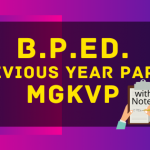 B.P.Ed.|Previous year Paper & Notes|MGKVP