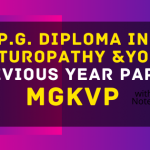 P.G. Diploma in Naturopathy &Yoga|Previous year Paper|MGKVP