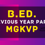 B.Ed.|Previous year Paper|MGKVP